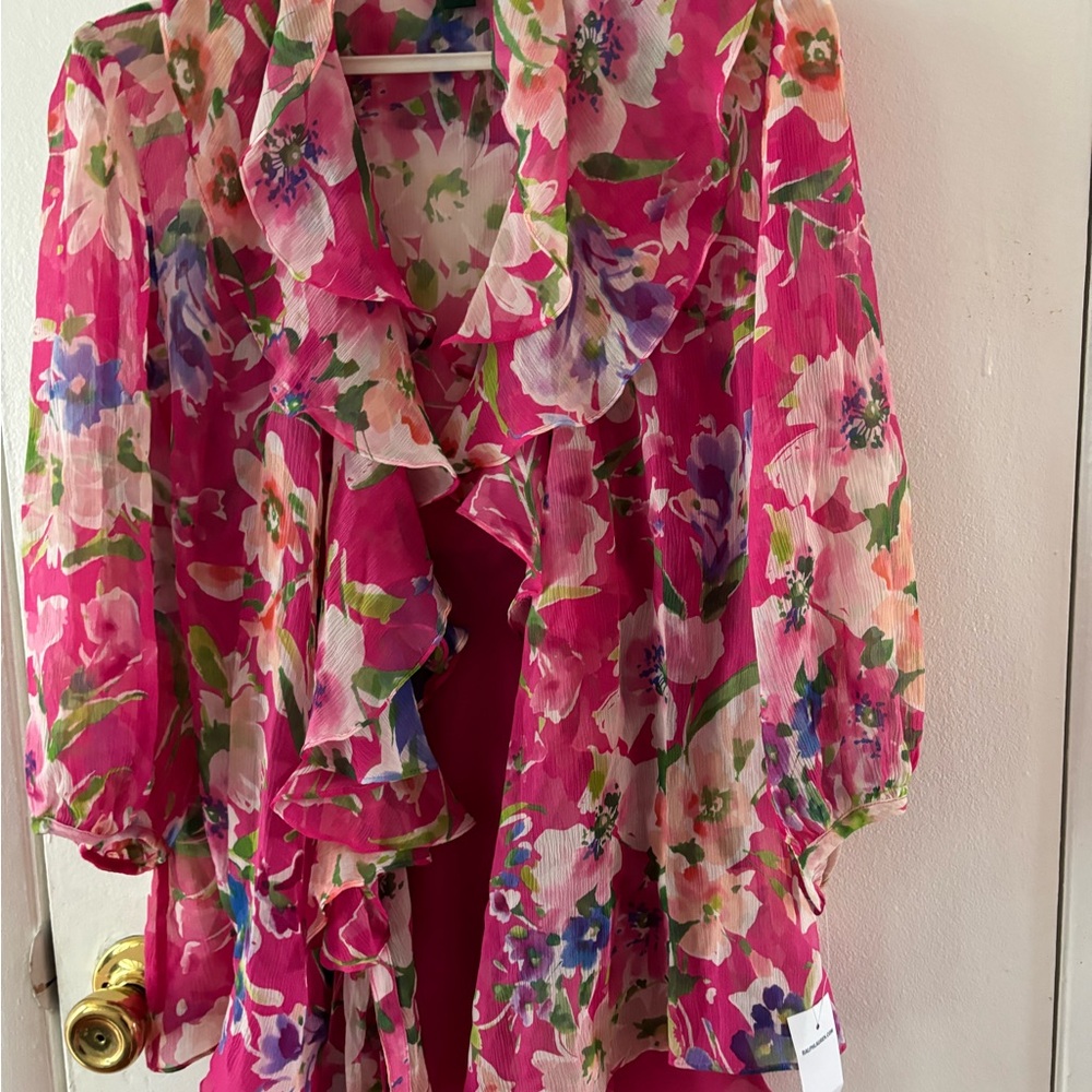 Ralph Lauren Pink Floral Blouse - Picture 2 of 5